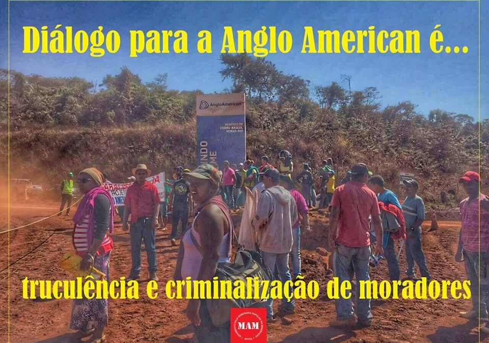 Atingidos pelo Projeto Minas Rio sofrem nova truculência da Anglo