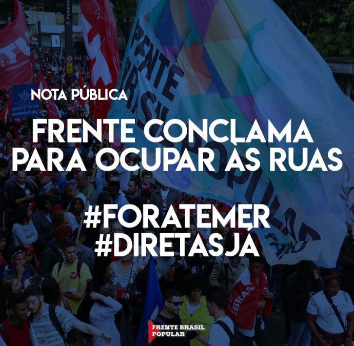 Nota da Frente Brasil Popular