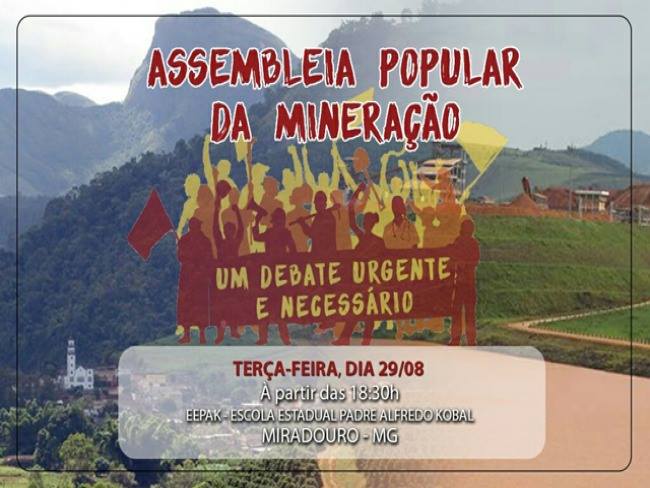 MG: Assembleias Populares agitam a luta contra o avanço da mineração na Serra do Brigadeiro