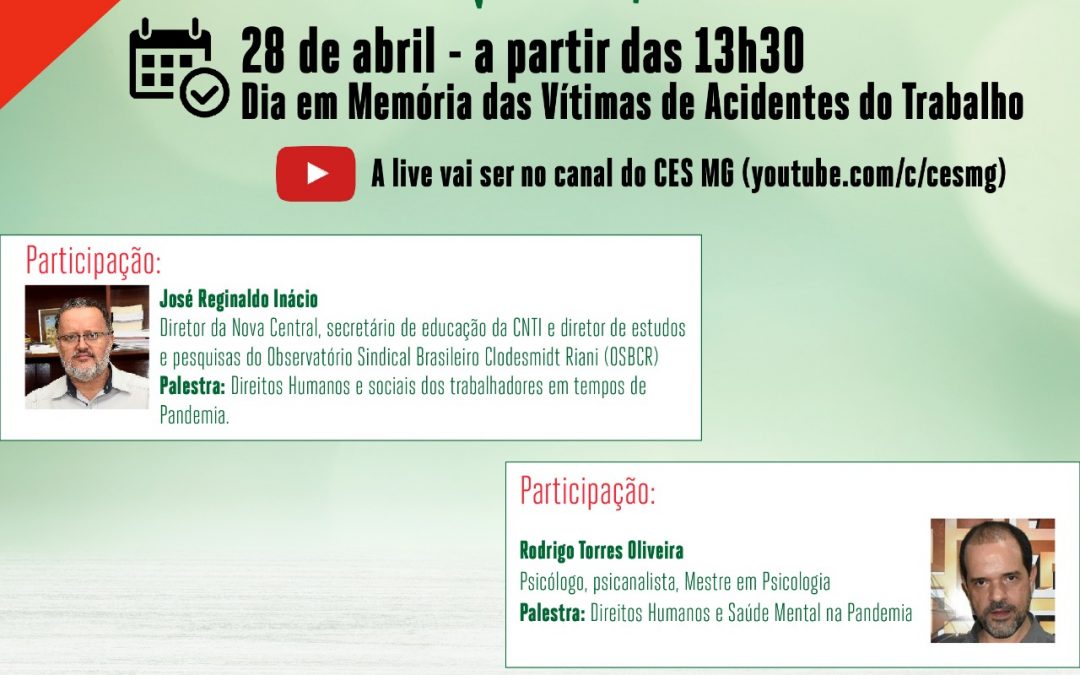 28 de Abril é o Dia Mundial em Memória das Vítimas de Acidentes e Doenças do Trabalho