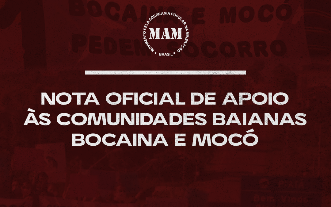 Nota Oficial de apoio as comunidades Bocaina e Mocó