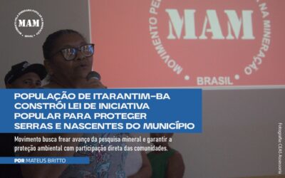 População de Itarantim-BA constrói Lei de Iniciativa Popular para proteger serras e nascentes do município