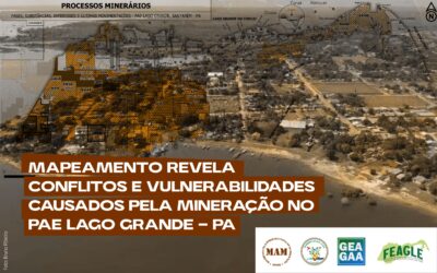 Mapeamento revela conflitos e vulnerabilidades causados pela mineração na PAE Lago Grande